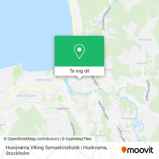 Husqvarna Viking Symaskinsbutik i Huskvarna karta