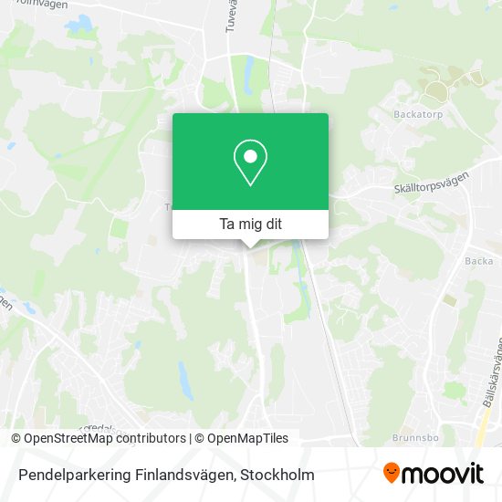 Pendelparkering Finlandsvägen karta