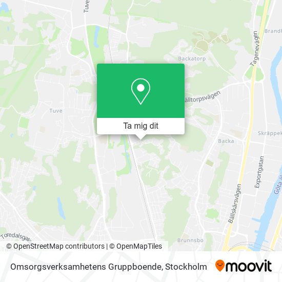 Omsorgsverksamhetens Gruppboende karta