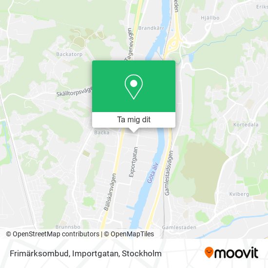 Frimärksombud, Importgatan karta