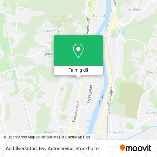 Ad bilverkstad, Bvv Autoservice karta