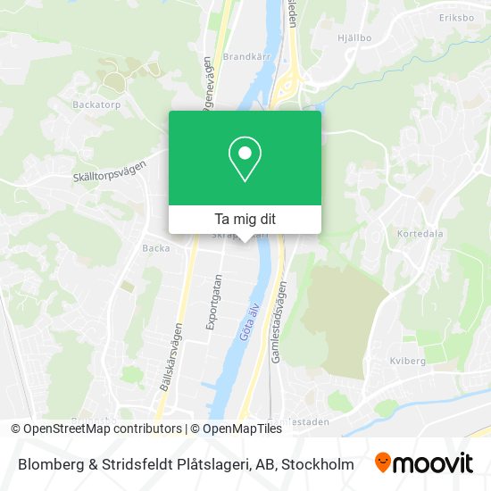 Blomberg & Stridsfeldt Plåtslageri, AB karta