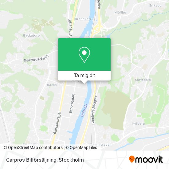 Carpros Bilförsäljning karta