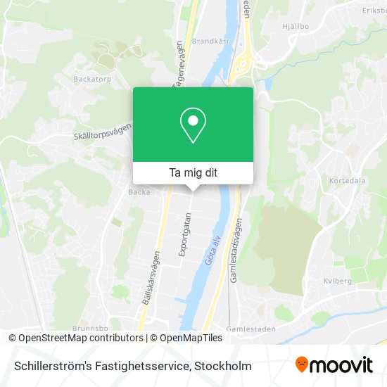 Schillerström's Fastighetsservice karta