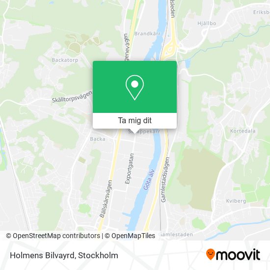 Holmens Bilvayrd karta