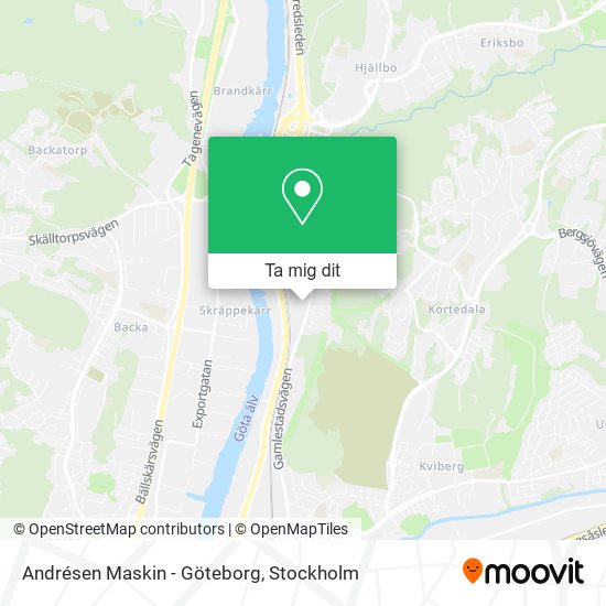 Andrésen Maskin - Göteborg karta