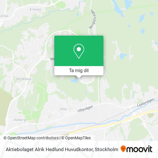Aktiebolaget Alrik Hedlund Huvudkontor karta