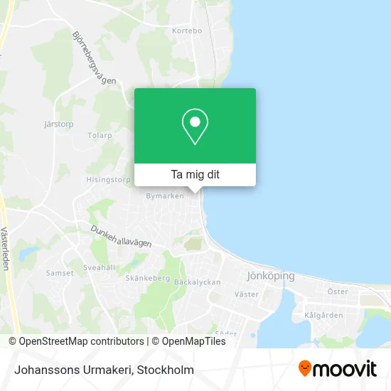 Johanssons Urmakeri karta