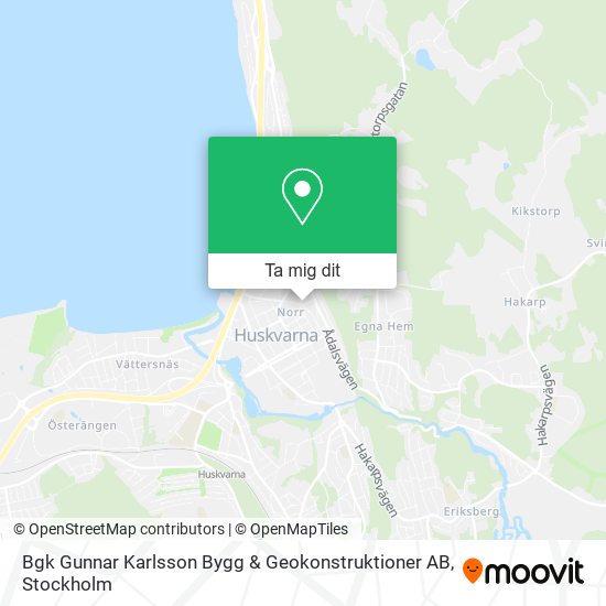 Bgk Gunnar Karlsson Bygg & Geokonstruktioner AB karta