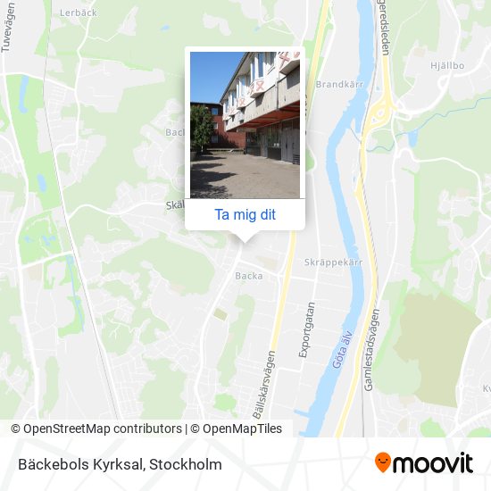 Bäckebols Kyrksal karta