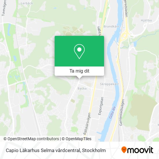 Capio Läkarhus Selma vårdcentral karta