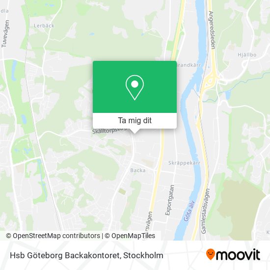 Hsb Göteborg Backakontoret karta