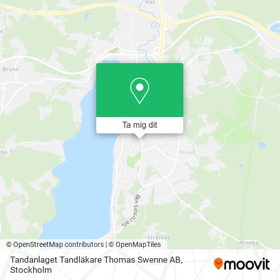 Tandanlaget Tandläkare Thomas Swenne AB karta