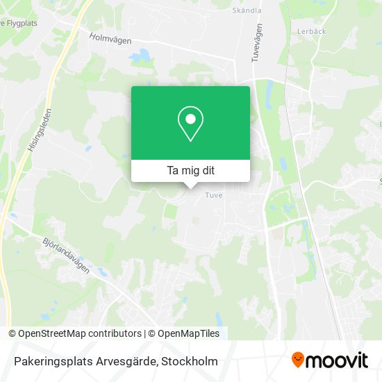 Pakeringsplats Arvesgärde karta