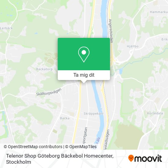 Telenor Shop Göteborg Bäckebol Homecenter karta