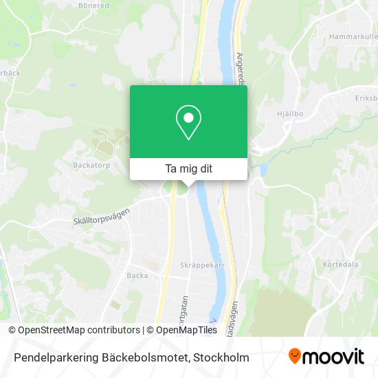 Pendelparkering Bäckebolsmotet karta