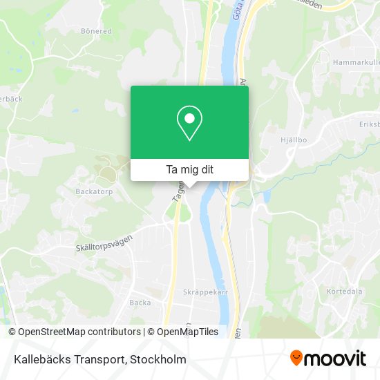 Kallebäcks Transport karta