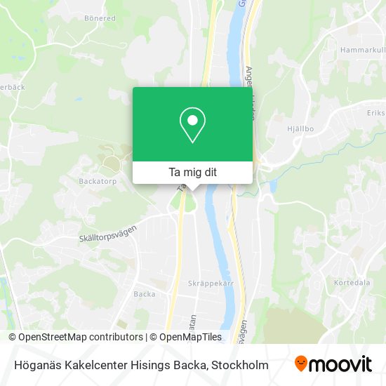Höganäs Kakelcenter Hisings Backa karta