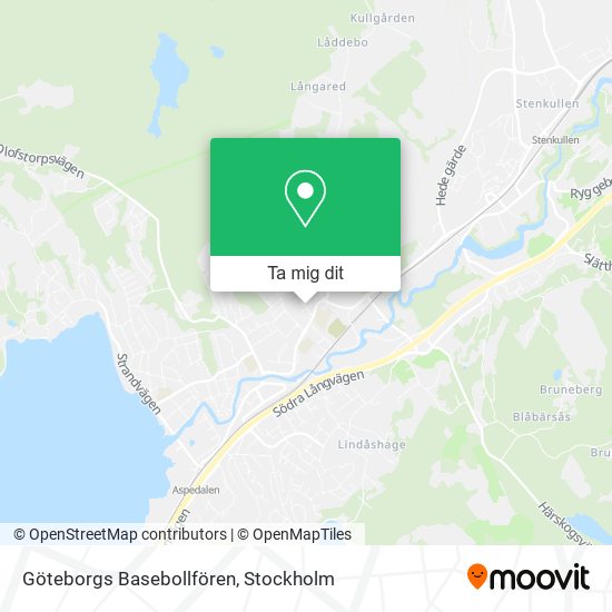 Göteborgs Basebollfören karta