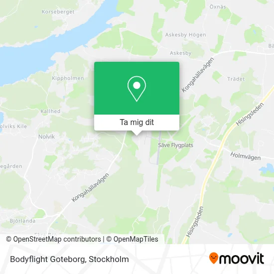Bodyflight Goteborg karta