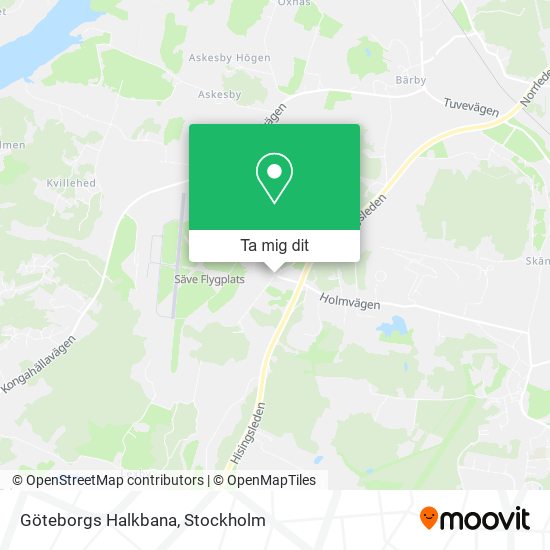 Göteborgs Halkbana karta
