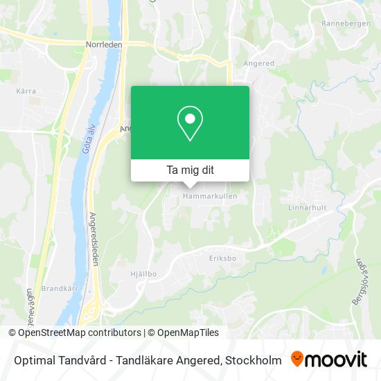 Optimal Tandvård - Tandläkare Angered karta