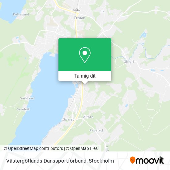 Västergötlands Danssportförbund karta