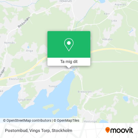 Postombud, Vings Torp karta