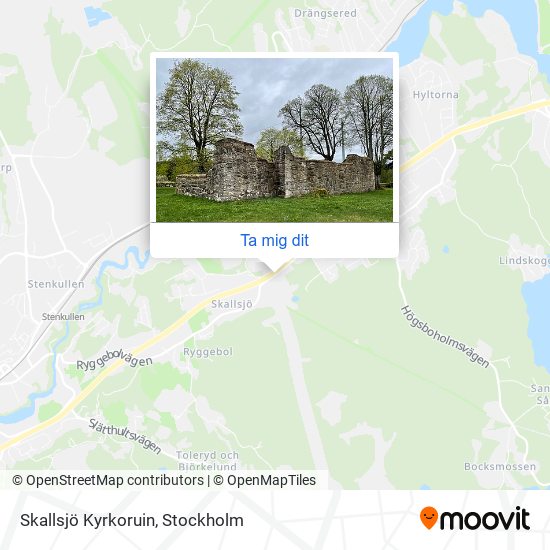 Skallsjö Kyrkoruin karta