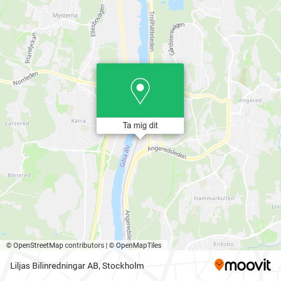 Liljas Bilinredningar AB karta