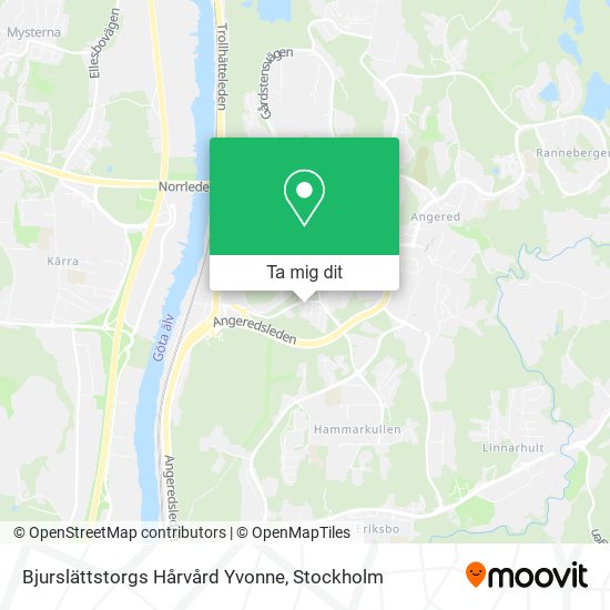 Bjurslättstorgs Hårvård Yvonne karta