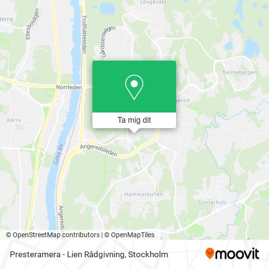 Presteramera - Lien Rådgivning karta