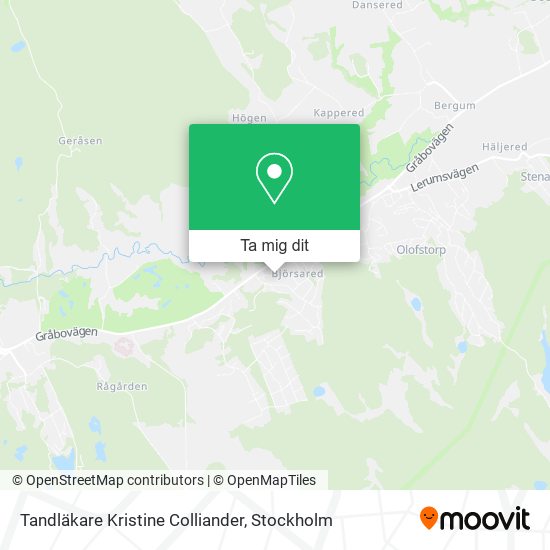 Tandläkare Kristine Colliander karta