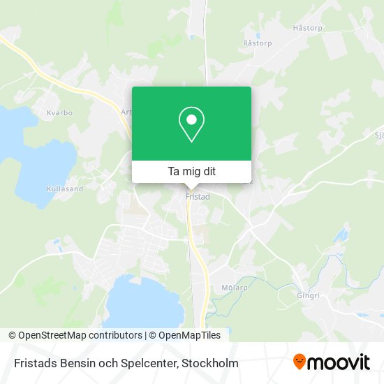 Fristads Bensin och Spelcenter karta