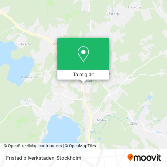 Fristad bilverkstaden karta