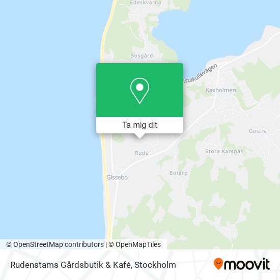 Rudenstams Gårdsbutik & Kafé karta