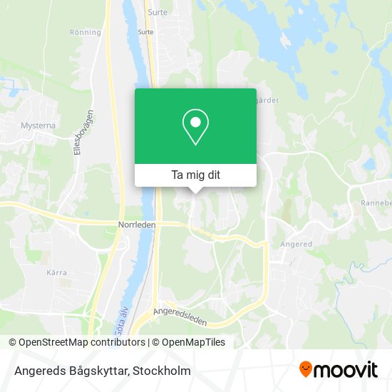 Angereds Bågskyttar karta