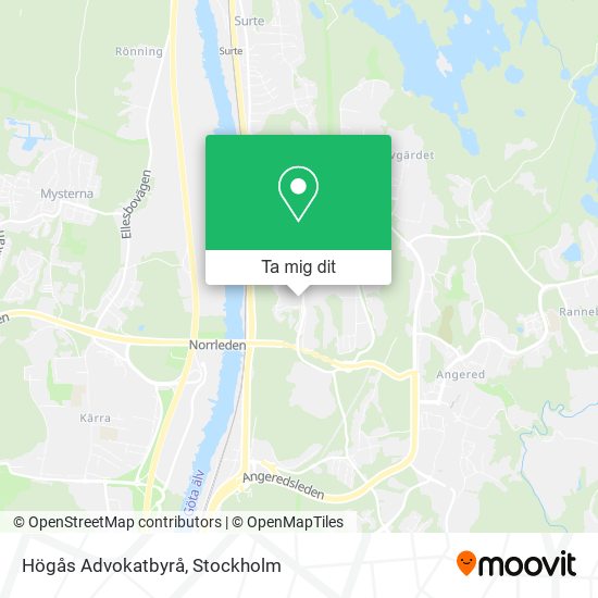 Högås Advokatbyrå karta