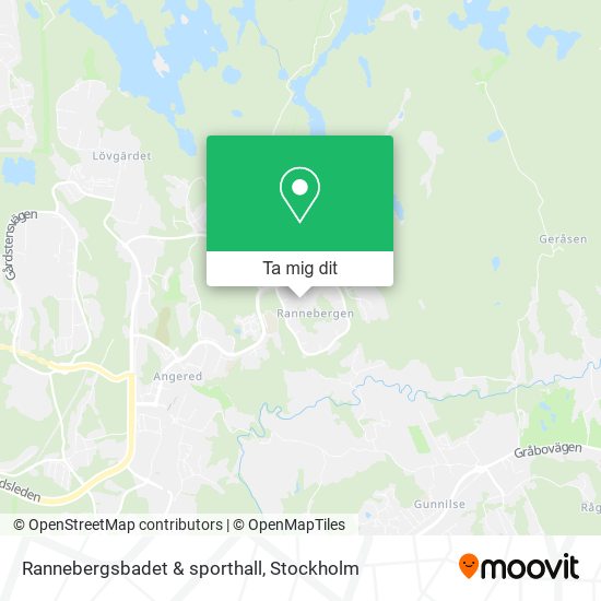 Rannebergsbadet & sporthall karta