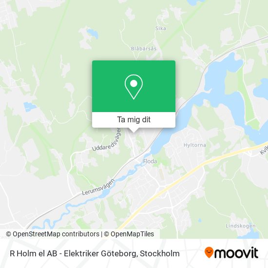 R Holm el AB - Elektriker Göteborg karta