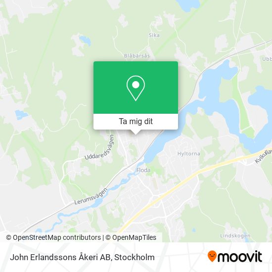 John Erlandssons Åkeri AB karta