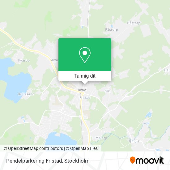Pendelparkering Fristad karta