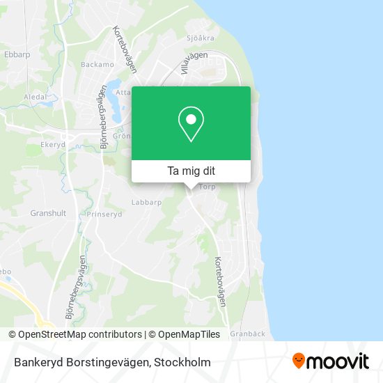 Bankeryd Borstingevägen karta