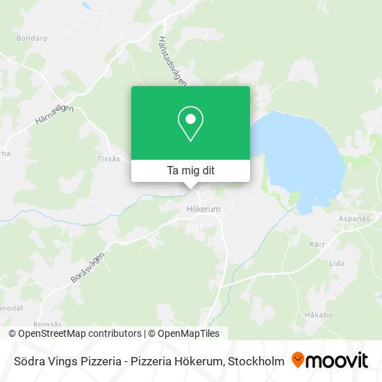 Södra Vings Pizzeria - Pizzeria Hökerum karta