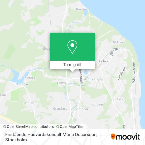 Fristående Hudvårdskonsult Maria Oscarsson karta