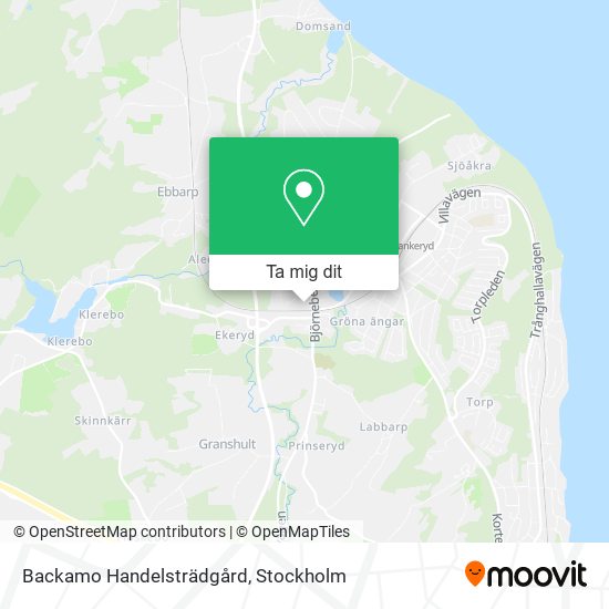 Backamo Handelsträdgård karta