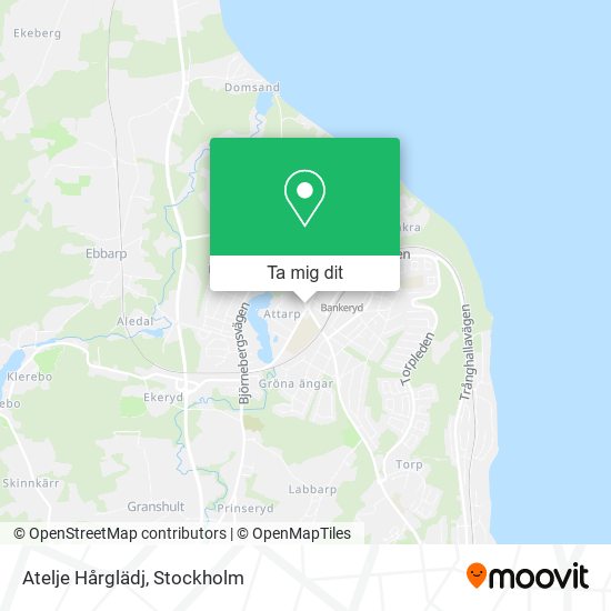 Atelje Hårglädj karta