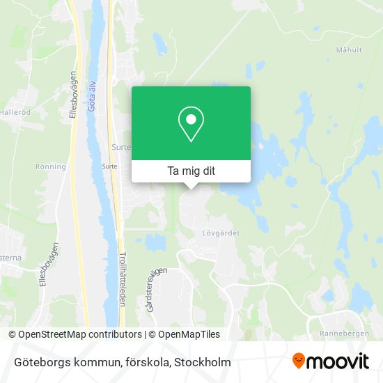 Göteborgs kommun, förskola karta