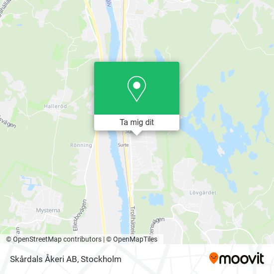 Skårdals Åkeri AB karta