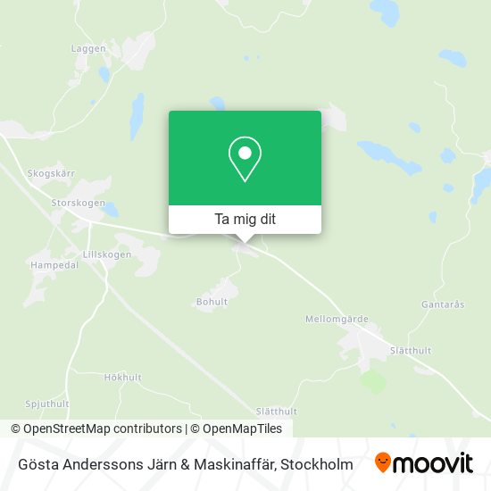 Gösta Anderssons Järn & Maskinaffär karta